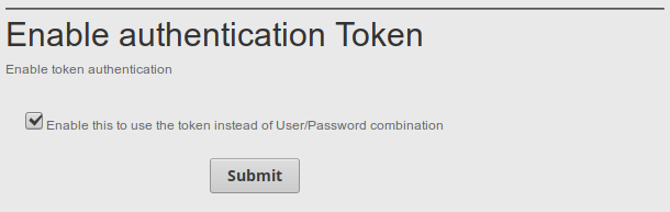 enable/disable token