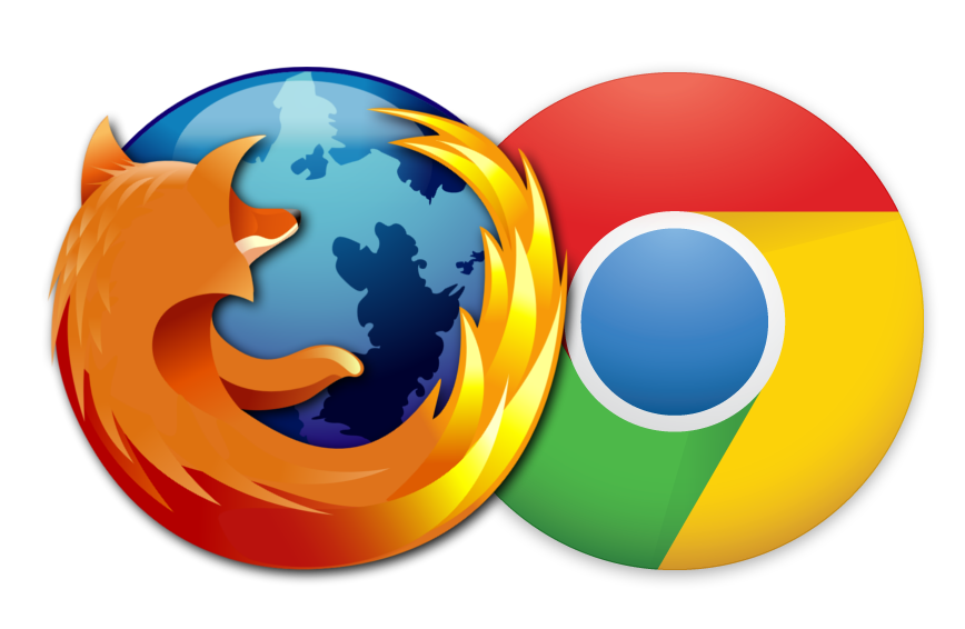 Chrome and Firefox logos